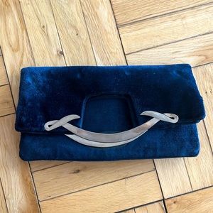 Nierie Argenti Evening Clutch Velvet Blue
